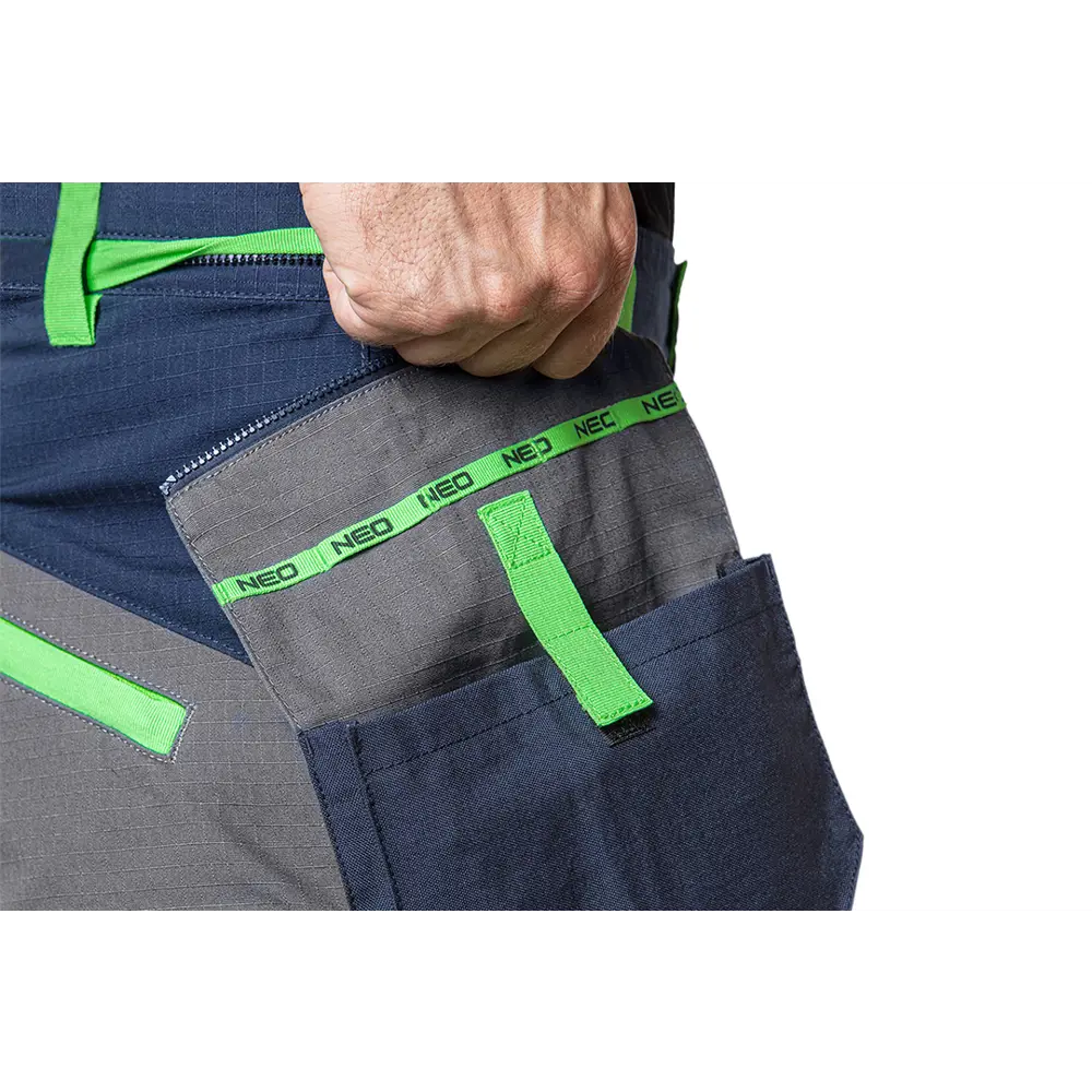 Брюки рабочие Neo Tools Premium серые/темно-синие/зеленые хлопок размер XS рост 172-175 STLM-2166704 - Вид №1