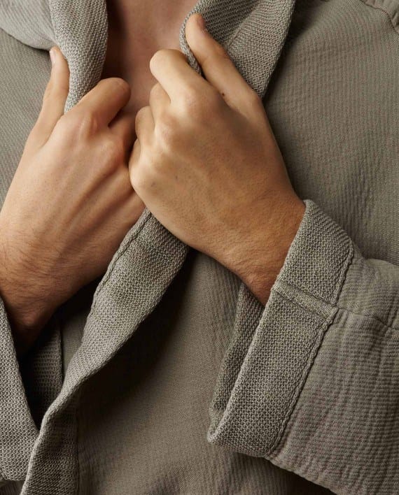 Двойной лицо мягкий хлопок кимоно халат Society Limonta KUR ARCH-00075632 - Вид №4