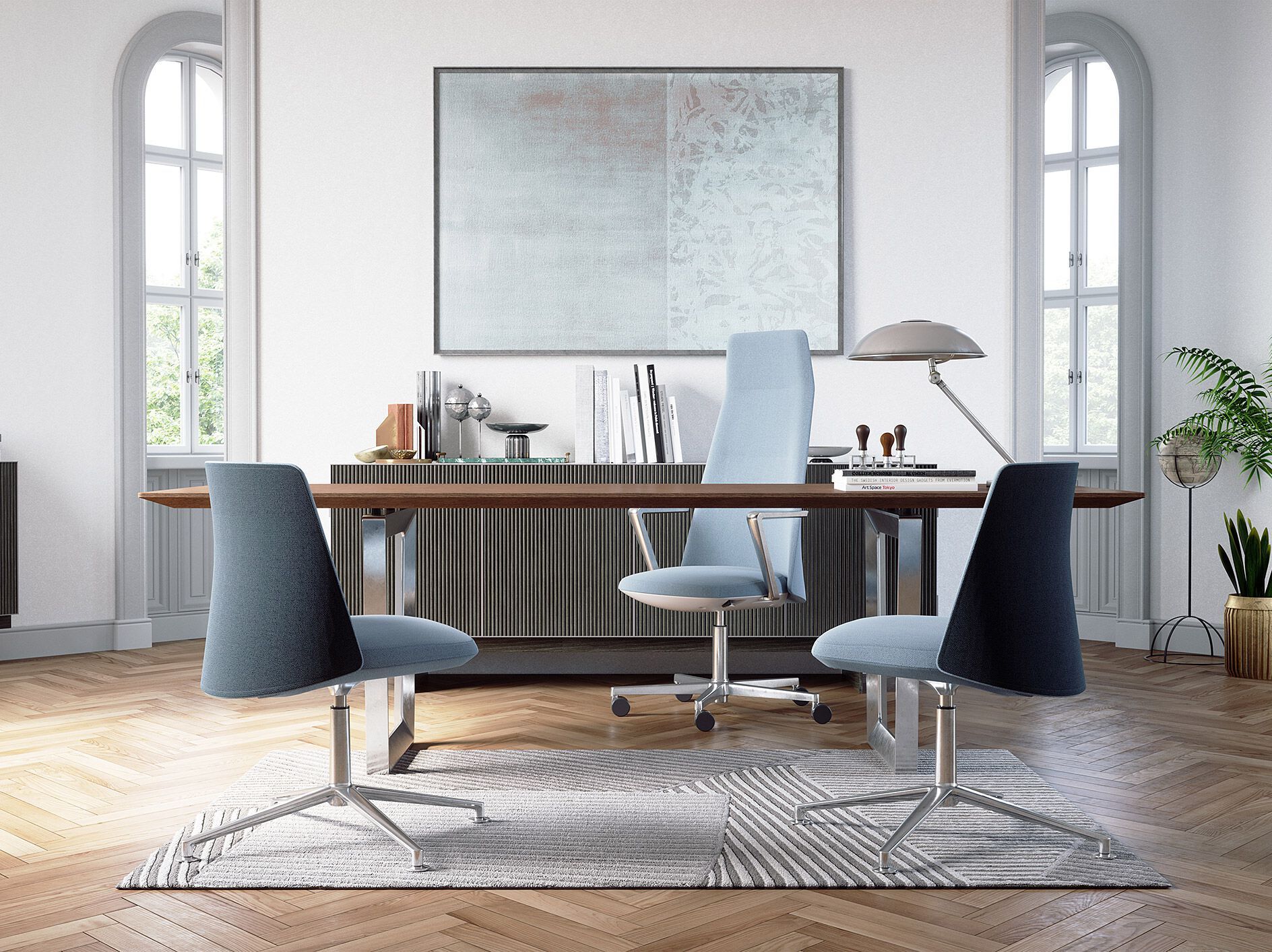 Тканевый поворотный стул LD Seating Melody Design ARCH-00130648 - Вид №1