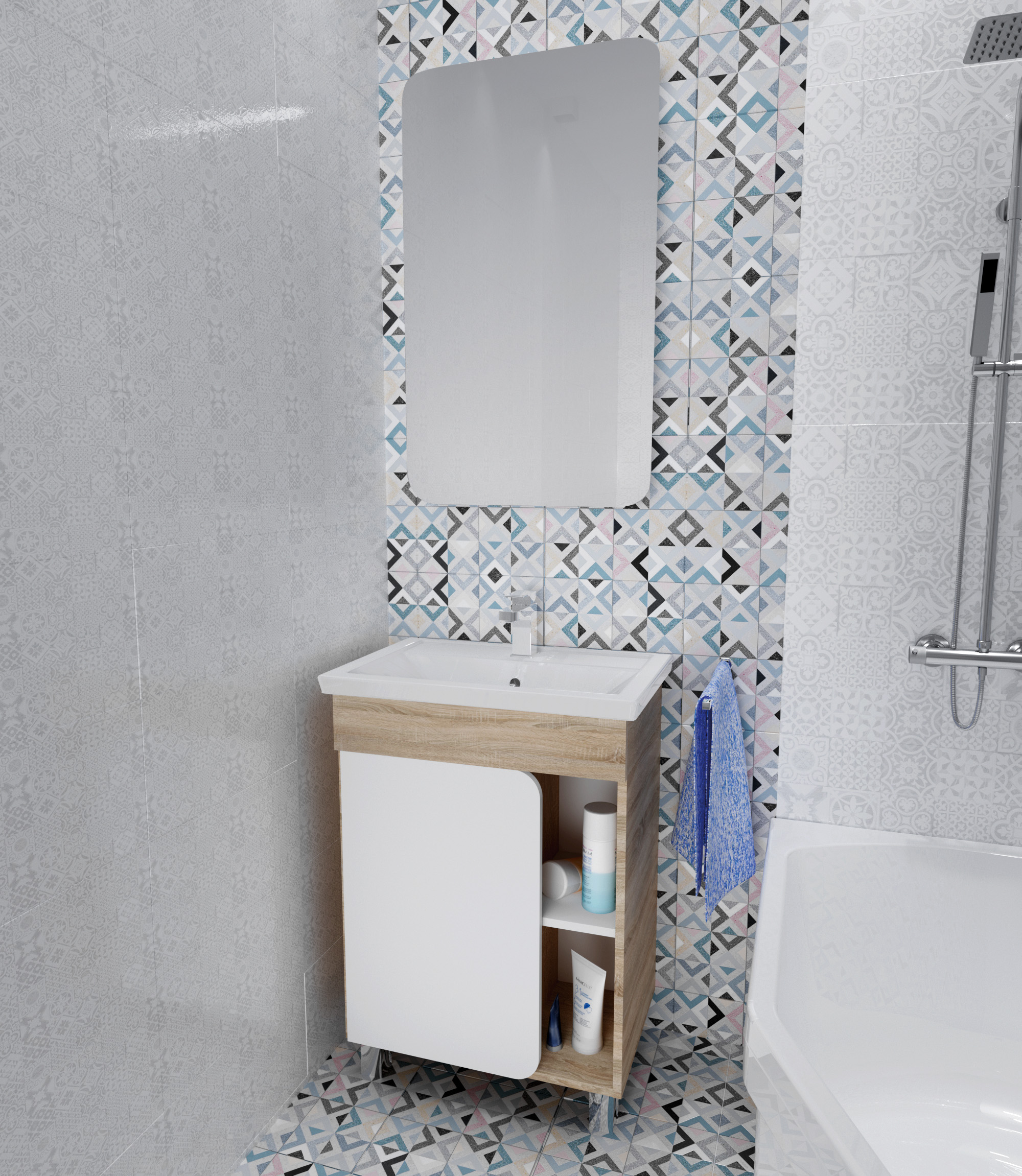 У76062 Тумба Nuvo 60Н 1д. Дуб Сонома 1 Marka NUVO  - Вид №1