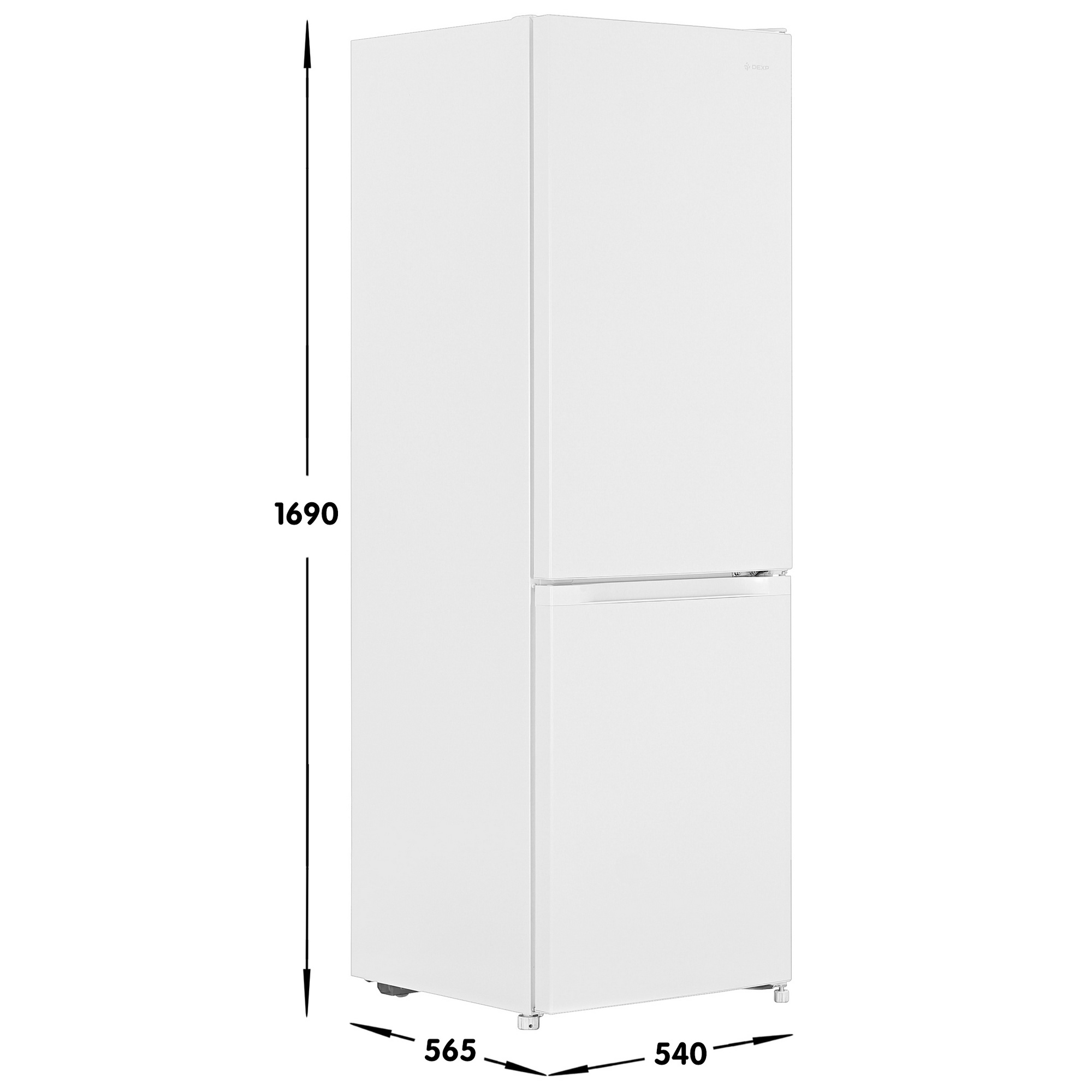 5401294 Холодильник с морозильником   DEXP B4-24AMG белый STDN-0074098 - Вид №6