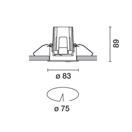Wall washer rotondo iGuzzini Лазерная ARCH-00021231 - Вид №1