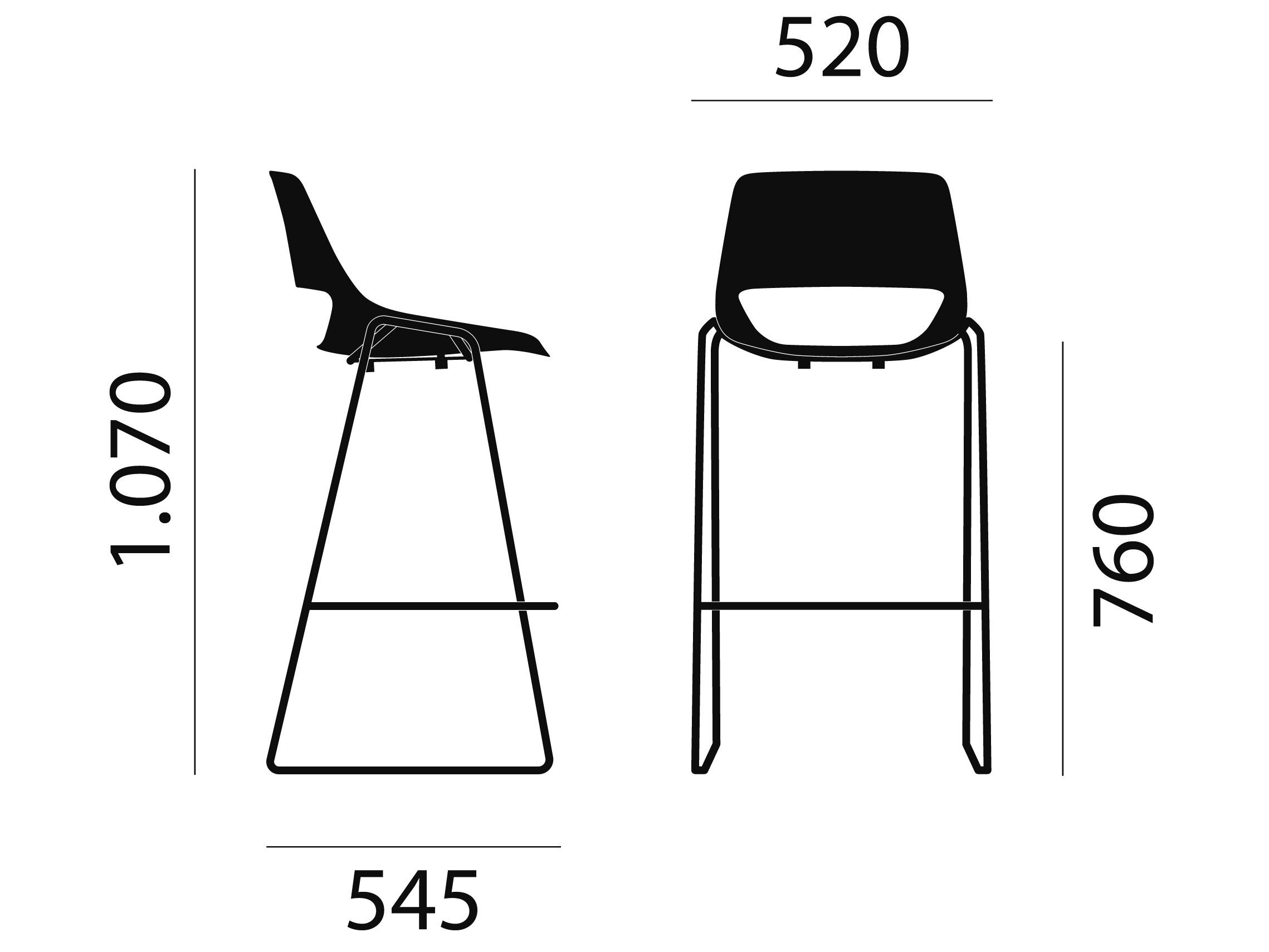 Штабелируемый табурет из полипропилена Brunner scoop ARCH-00093351 - Вид №2