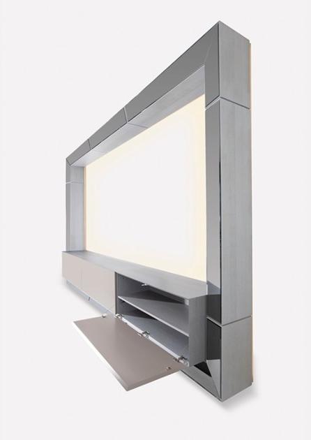 MORADA Тумба под ТВ из лакированного дуба с откидными дверцами Marco Marco wu - Вид №2