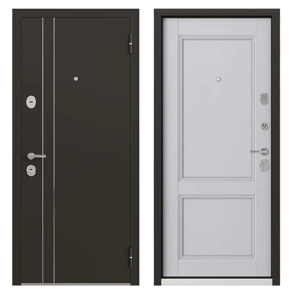 Дверь металлическая Контрол Танганика, 880 мм, правая, цвет белый TOREX STLM-2156037