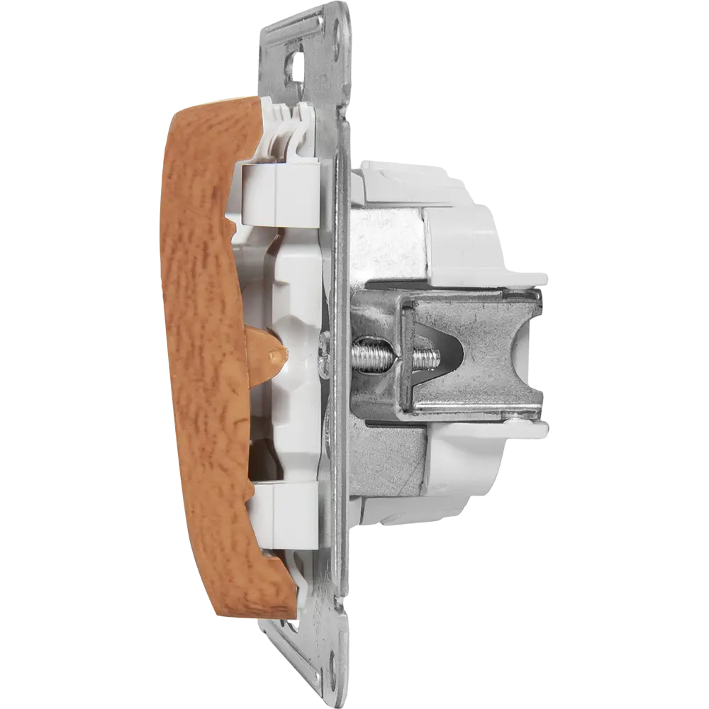 Выключатель встраиваемый Systeme Electric Glossa СХ5 2 клавиши цвет дуб STLM-2147409 - Вид №3