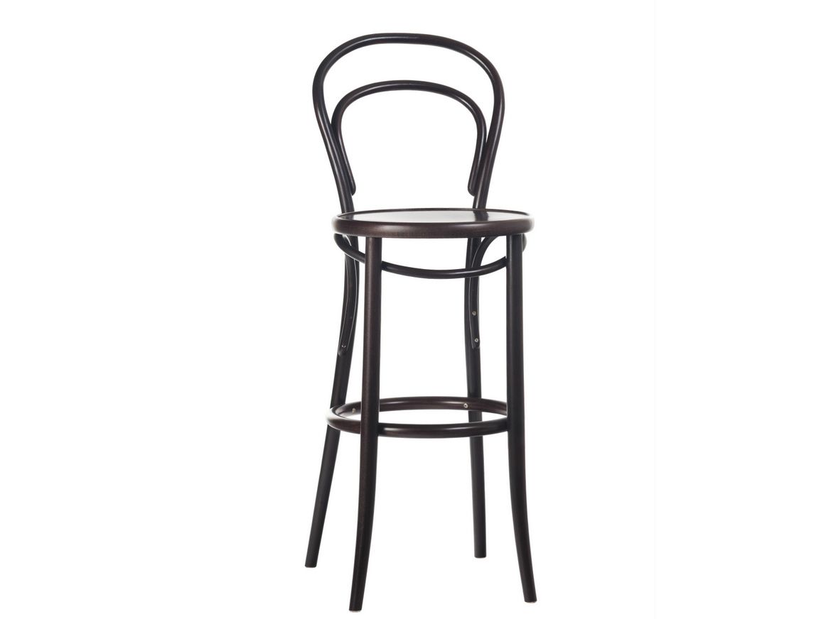 Высокий деревянный табурет с подставкой для ног TON N° 14 ARCH-00046764