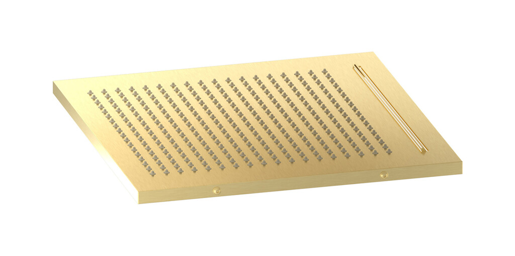 Полувстроенный верхний душ с режимами - дождь и водопад WE ARE IB av360is Brushed Pale Gold Aqua