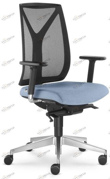 LD Seating Офисный стул из ткани с 5 спицами и подлокотниками Leaf 503-sya