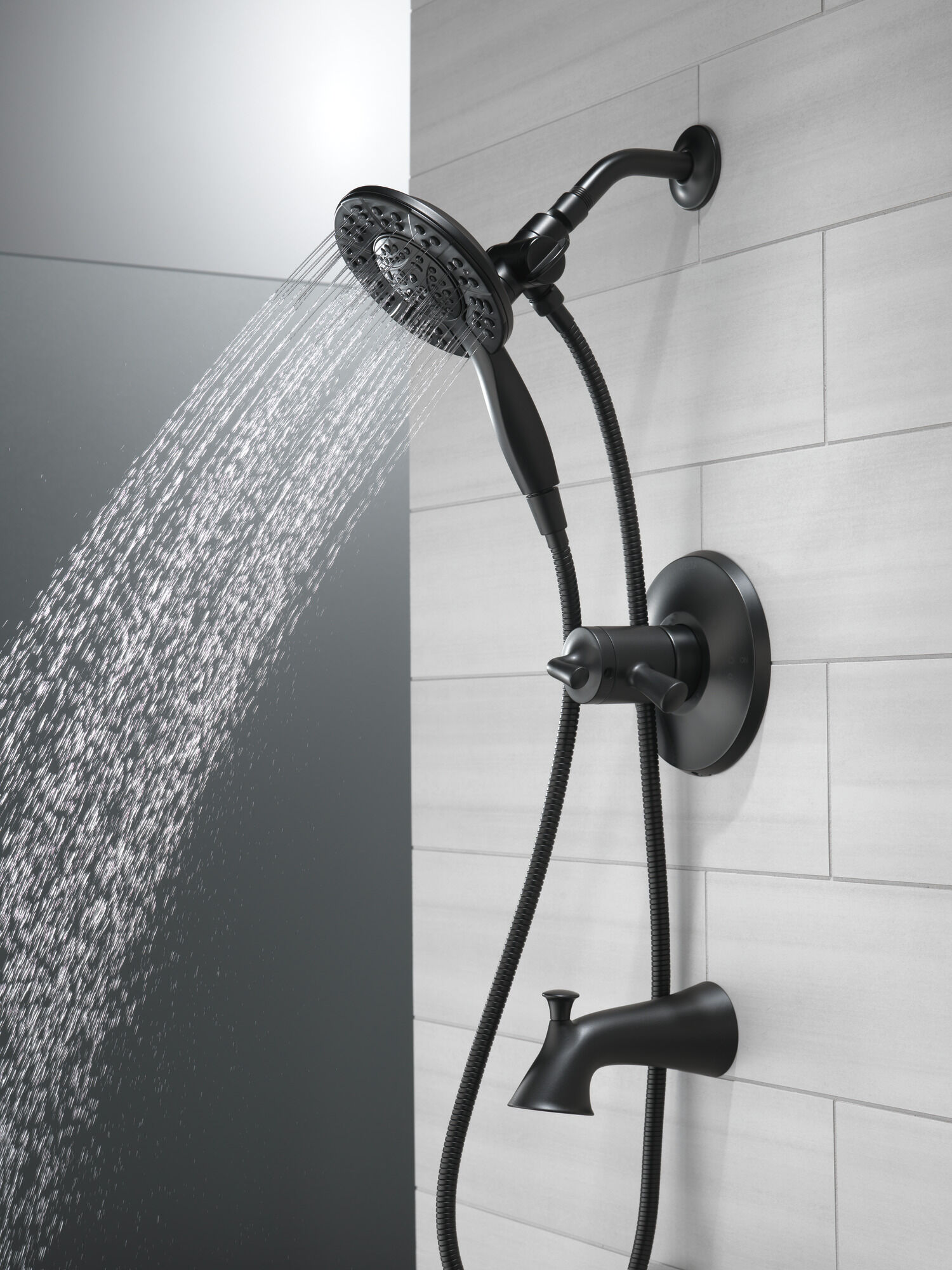 T17433-BL-I Ванна и облицовка для душа Monitor 17 Series Delta Faucet Kayra Матовый черный - Вид №10