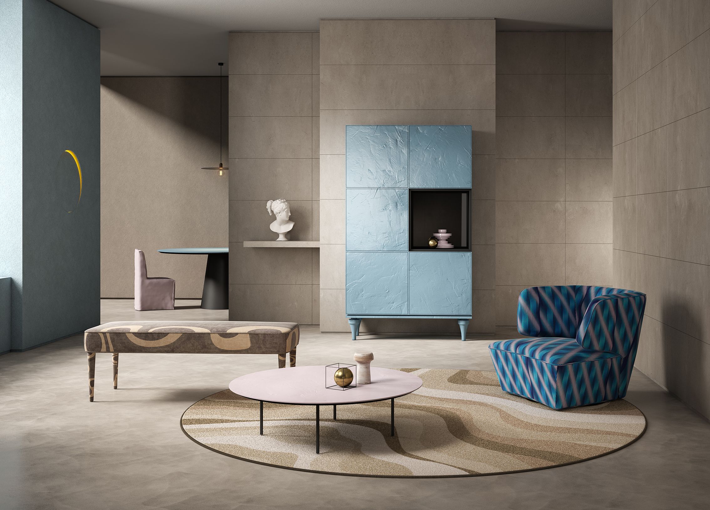 Круглый металлический журнальный столик MOMENTI Home &amp ARCH-00038212 - Вид №9