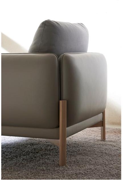 Duvivier Canapés Кресло из кожи и ткани с подлокотниками Jules sun-id-1475568 - Вид №1