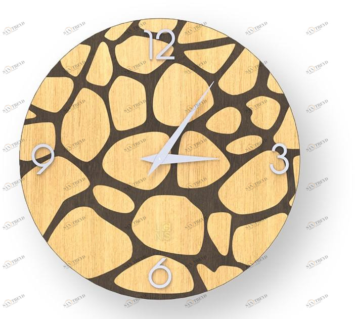 LIGNIS® Настенные часы из инкрустированного дерева Dolcevita nature 10.065 / 10.143