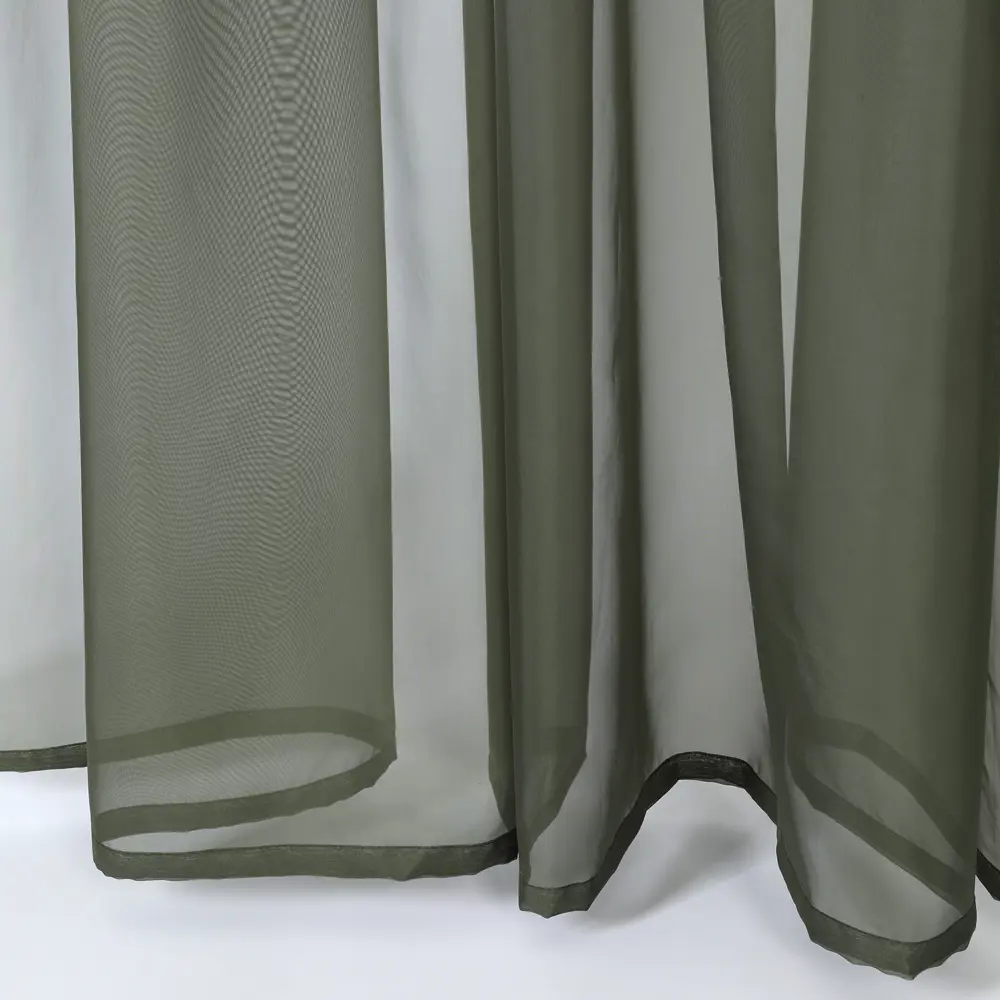 INSPIRE Polyone Forest - Тёмно-зелёный тюль на ленте 300×280 см 89297638 STLM-1496909 - Вид №5