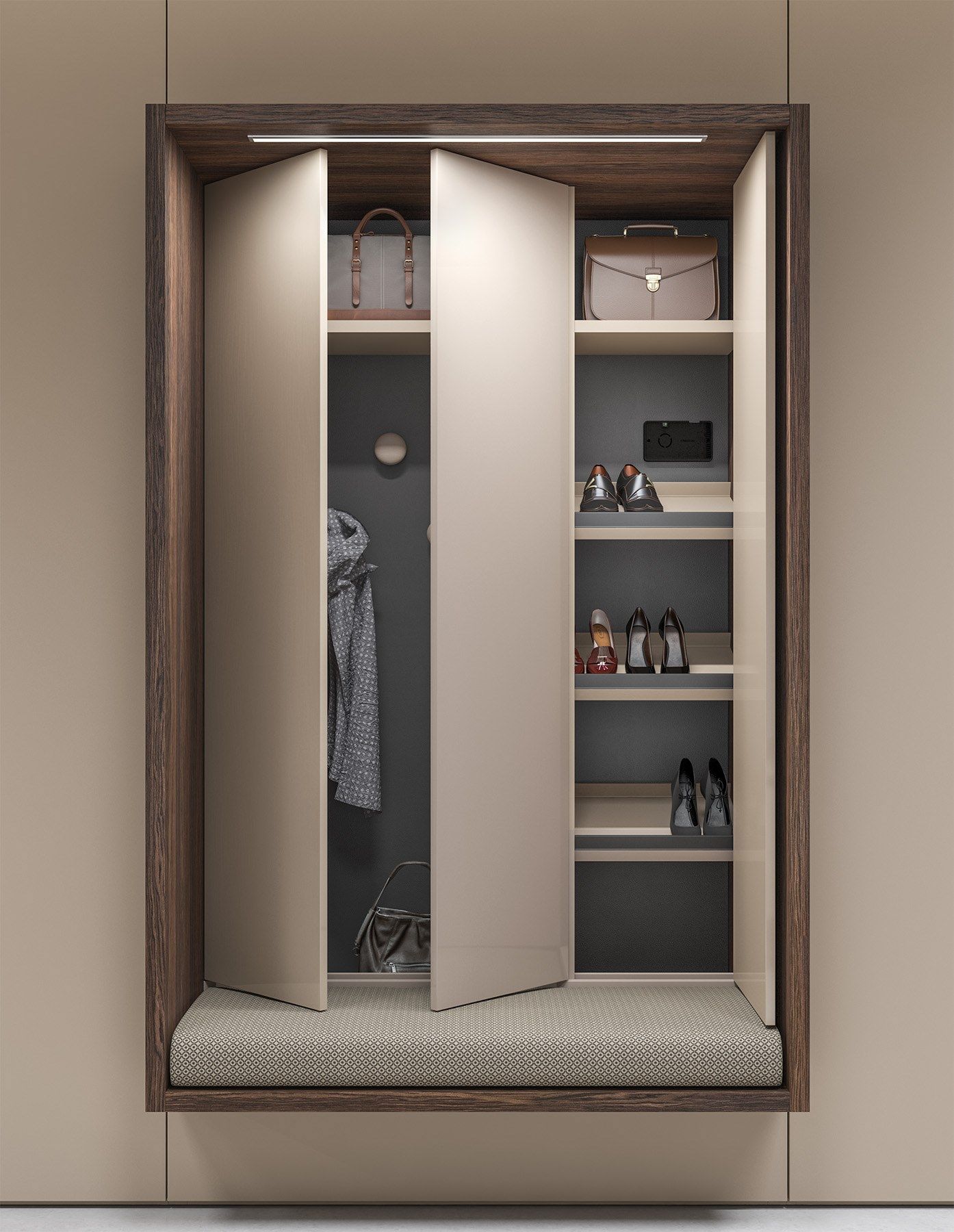 Секционный шкаф из дерева и стекла TUMIDEI Alcova System ARCH-00026940 - Вид №5