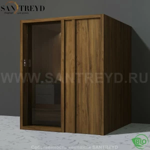 Effegibi YOKU.D60 BI.70200013 Био-сауна с правой дверью. Мощность: 6 кВт макс. Размеры: длина 174 см, ширина 170 см. Отделка: чёрный орех