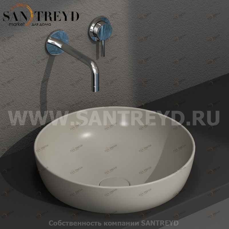 B6T38CC Встроенная раковина под столешницу круглая Ceramica Globo T-EDGE