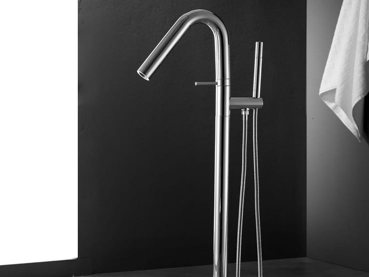 Латунный напольный смеситель для ванны с ручным душем Fontana Showers FS1382 ARCH-00031590