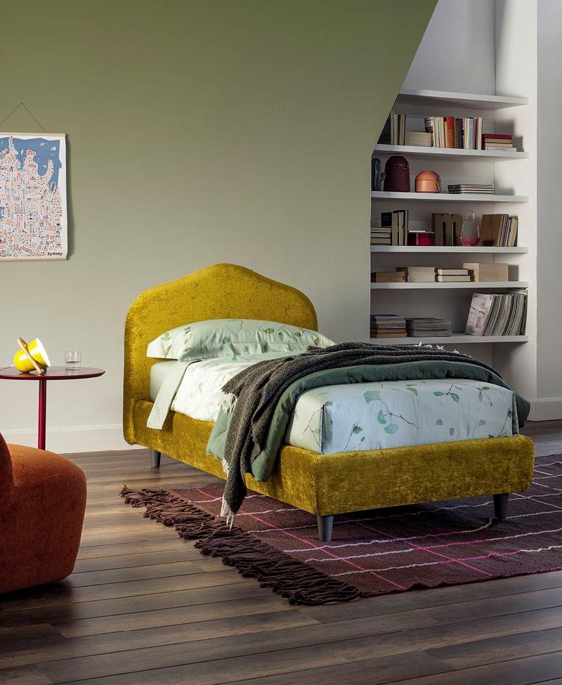 Twils Односпальная кровать из ткани с мягким изголовьем Medea sun-id-1479161 - Вид №1