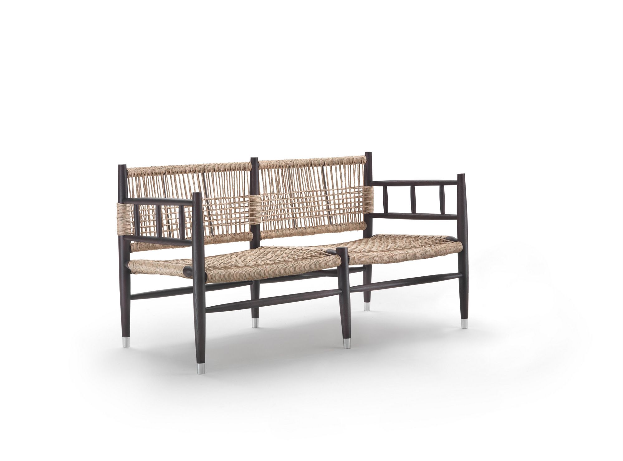 Диван из массива дерева и речной соломы Flexform ли ARCH-00148820 - Вид №1