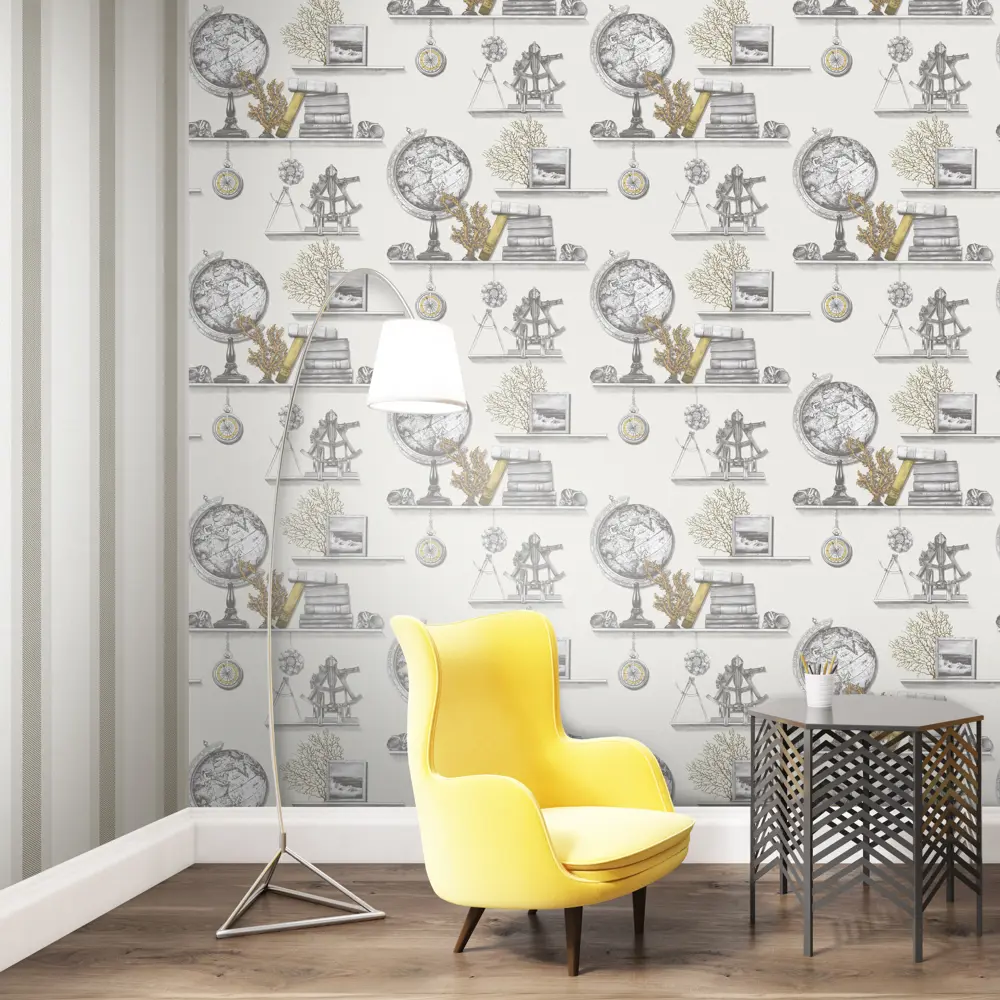 Обои флизелиновые Euro Décor «Sea» 1146-01, 1.06x10 м, цвет серый EURO DECOR STLM-2115931 - Вид №3