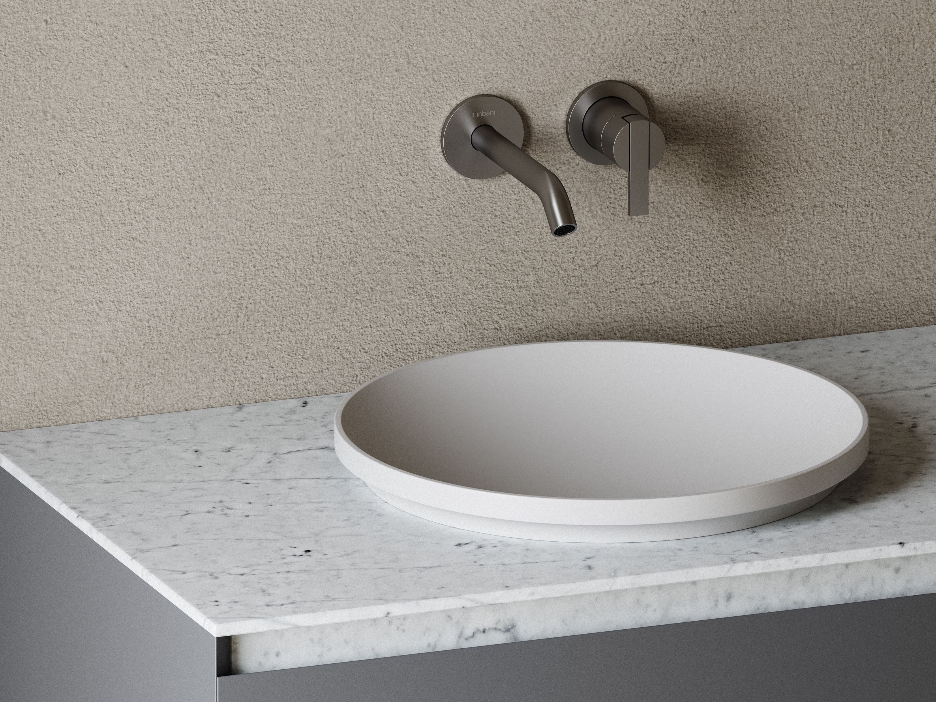 Полукруглый умывальник из твердой поверхности Inbani ARCH-00103044