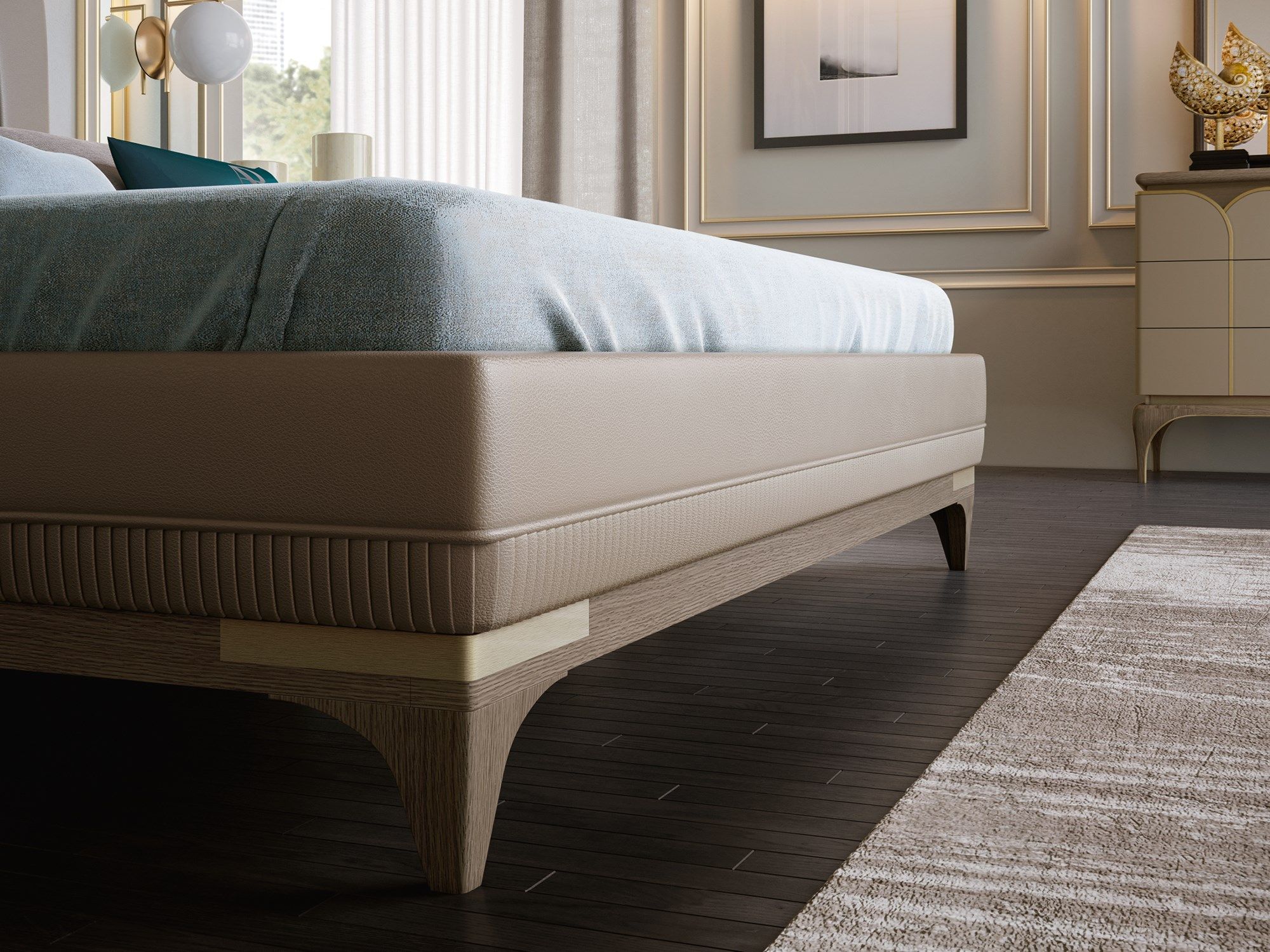 Двуспальная кровать с мягким изголовьем A.R. Arredamenti ARCH-00012032 - Вид №3