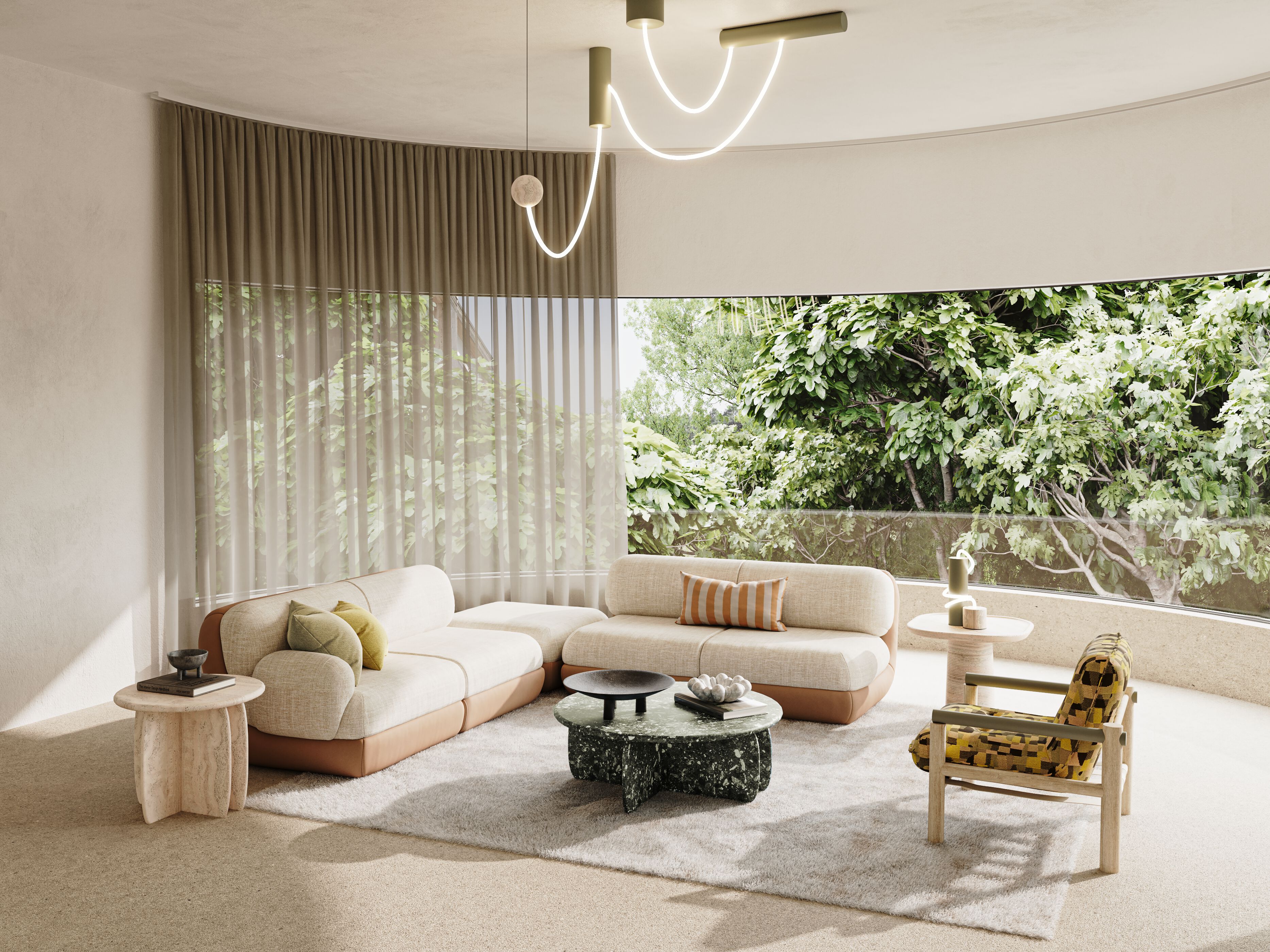 Тканевое кресло без подлокотников Mambo Unlimited Ideas Mood ARCH-00136859 - Вид №7