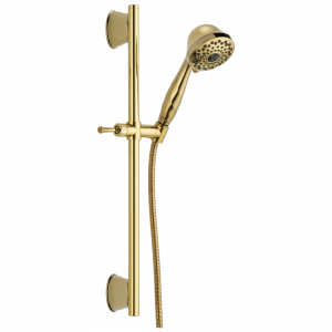 51589-PB Ручной душ с направляющей планкой с 7 настройками Delta Faucet Universal Showering Полированная латунь