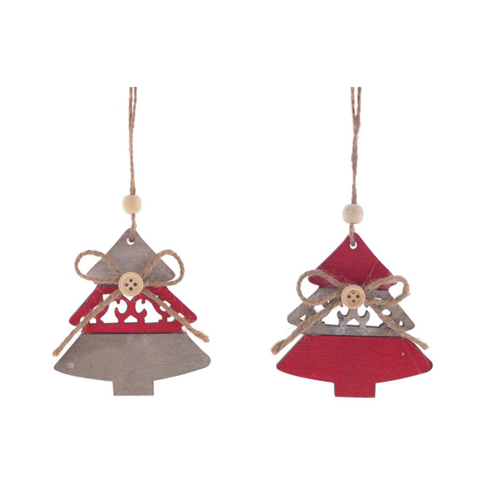 401775 Украшение новогоднее "Елка" №03 9 х 1 х 8 см Красный Santreyd 