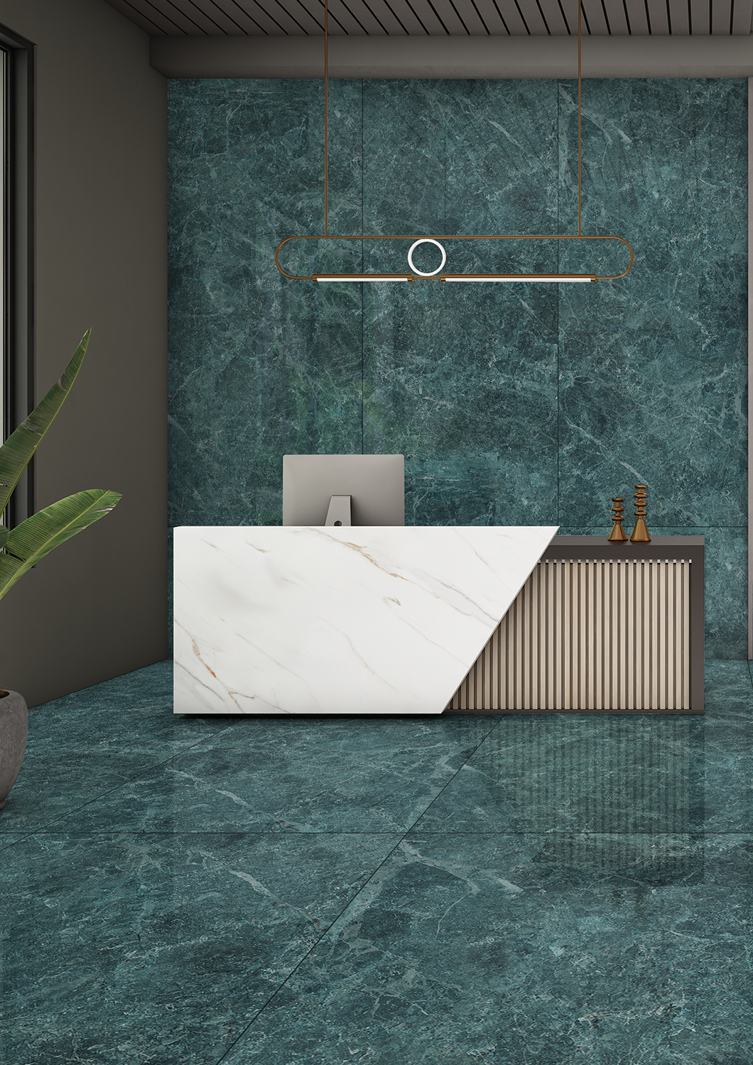 Бесконечная элегантность: керамический слэб NORD VERDE STP-ST179 INCOLOR Double Polished - Вид №2