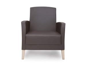 Кожаное кресло с подлокотниками