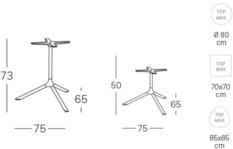 SCAB DESIGN Стальной стол на 3-звездочном основании Tripé sun-id-1370726 - Вид №7