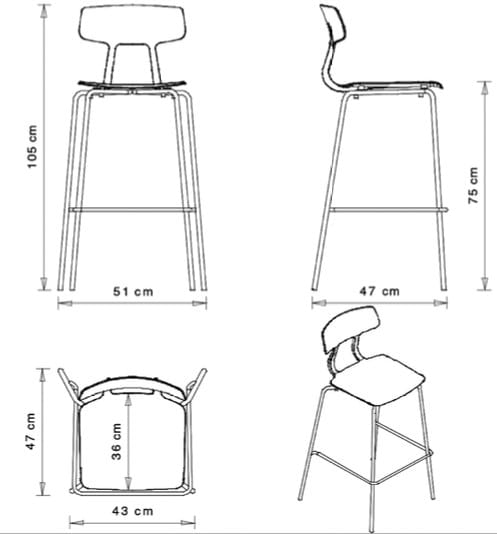Полипропиленовый стул Et al Snap ARCH-00064832 - Вид №7