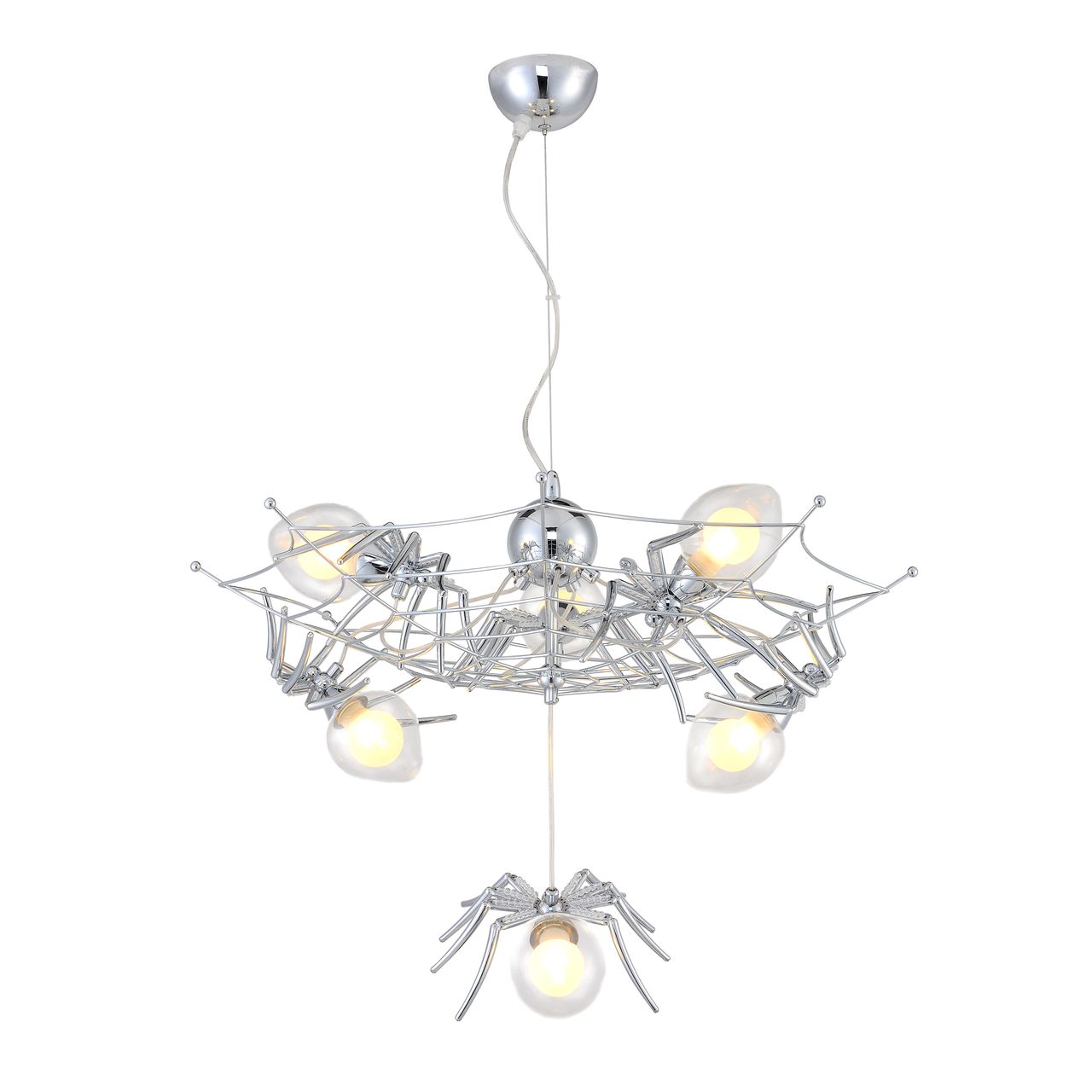 Подвесная люстра Divinare Spiders Invasion 1308/02 SP-6 DIVINARE ДИЗАЙНЕРСКИЕ, SPIDERS INVASION 108113 Хром  - Вид №1