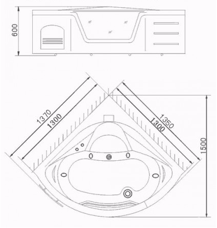 А-0920 Ванна Appollo A Santreyd - Вид №2