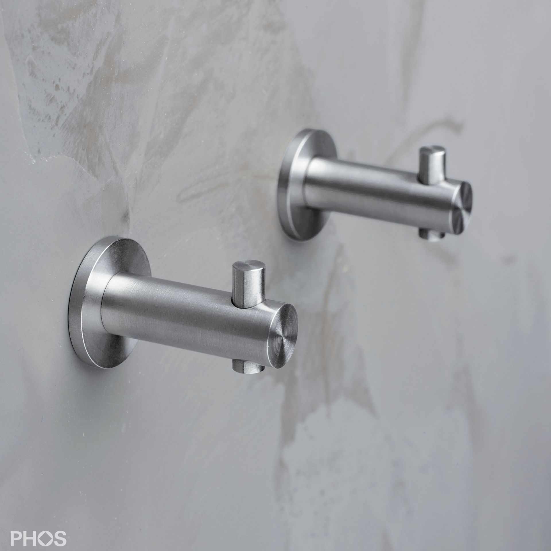 H12-35R25 Крючок настенный, ø12 мм, длина 3,5 см, с розеткой PHOS  - Вид №1