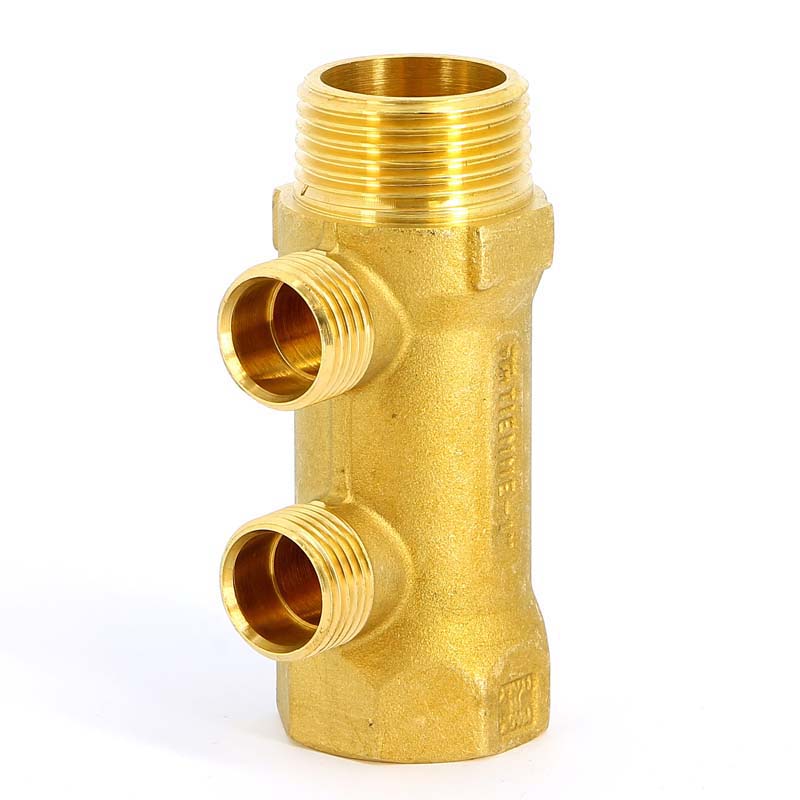 Коллектор НВ 1" TIEMME 2 выхода 1/2"Н 36мм 1910020