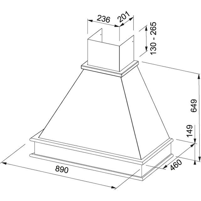 Вытяжка  FCL 90 A2 Franke Country FCL 90 A2 Белый - Вид №1