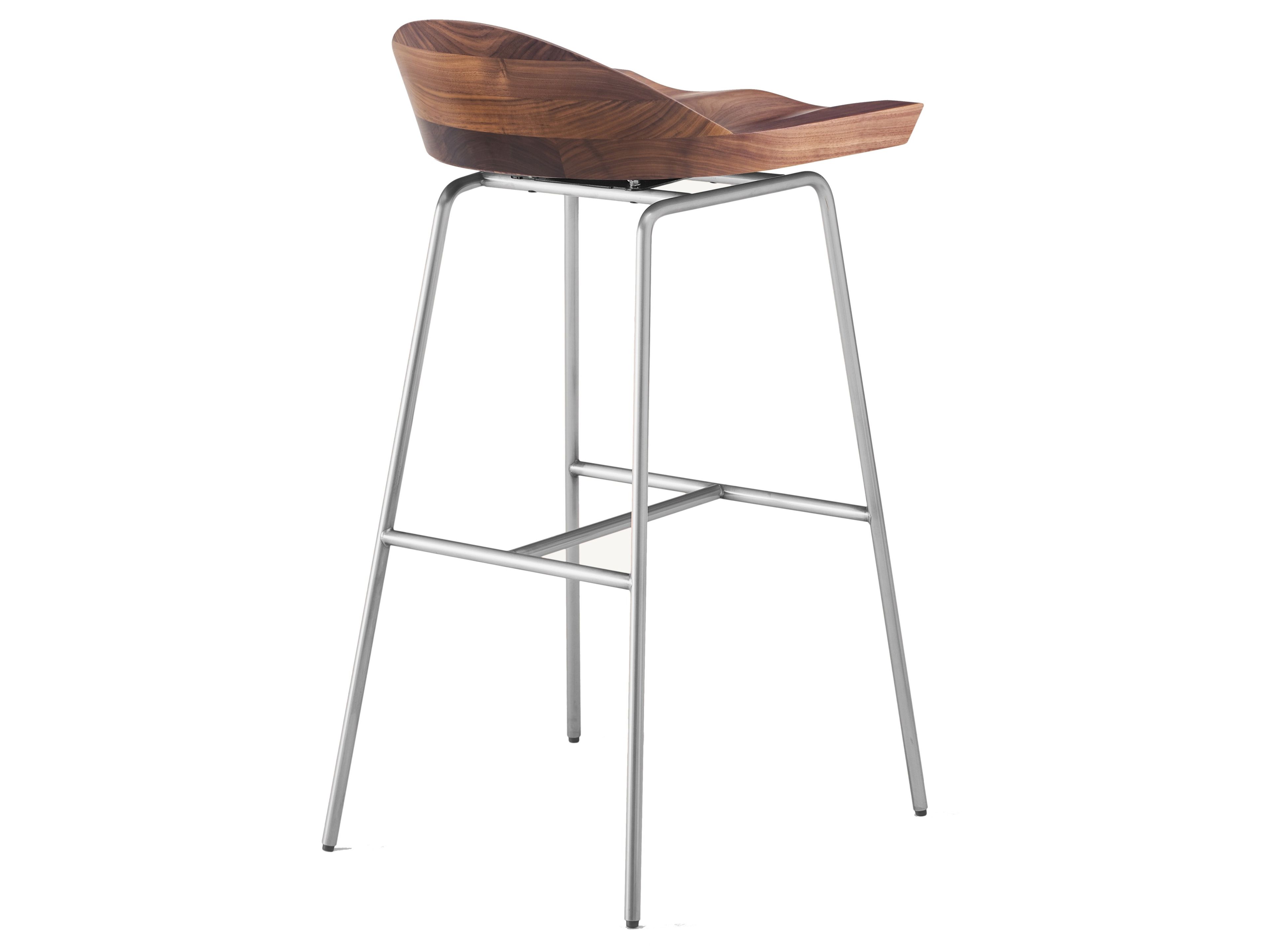 Стул из стали и дерева BassamFellows Шпиндель ARCH-00067250 - Вид №4