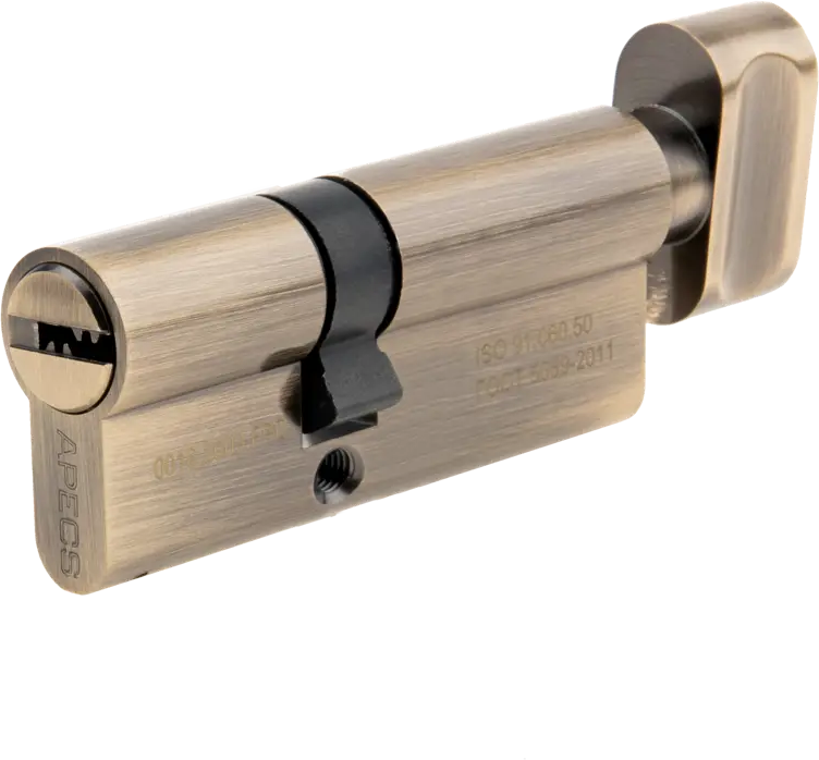 Цилиндровый механизм APECS Pro с защитой от взлома, ключ-вертушка бронза 84168044