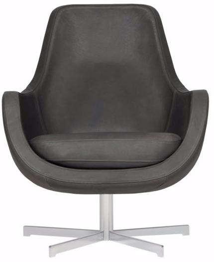 Sits Мягкое кожаное кресло с 4-мя спицами и подлокотниками Stefani sun-id-1513538 - Вид №1