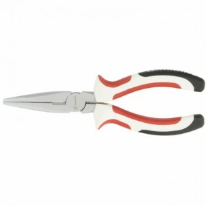 Длинногубцы прямые WHite Nickel 160 мм никелированные трехкомпонентные рукоятки MATRIX