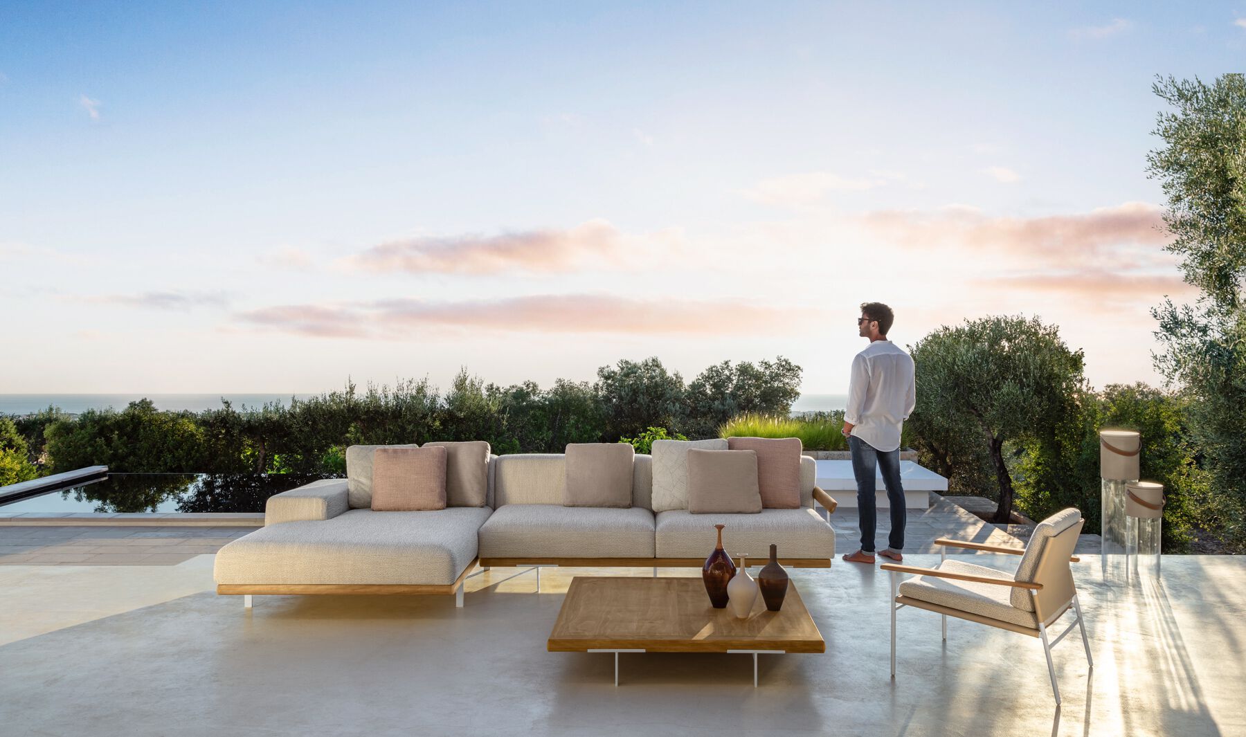 Садовый диван из ткани с деревянной основой d'Accoya® Talenti Allure ARCH-00054147 - Вид №9