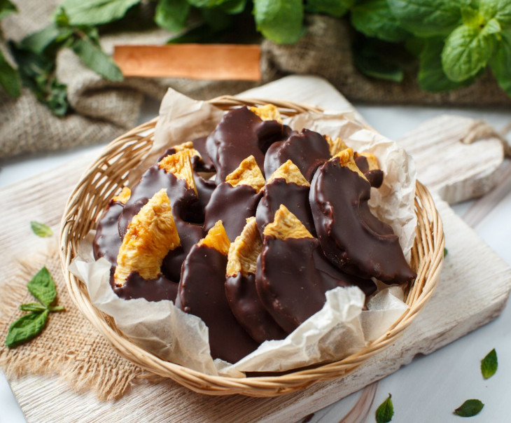 6326 Ананас сушеный в горьком ремесленном шоколаде Вкусляндия  - Вид №1