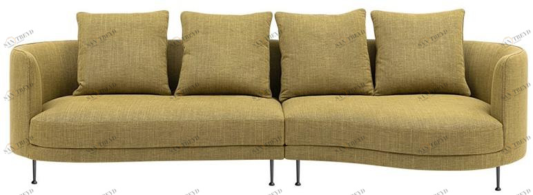 HC28 Cosmo Изогнутый диван из ткани  L187 