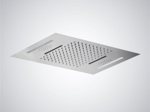 Прямоугольная потолочная душевая головка с освещением