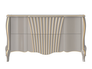 Деревянный комод со встроенными ручками