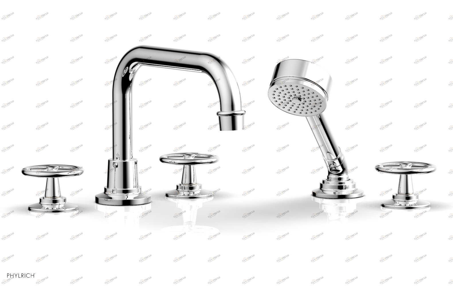 Смеситель для ванны WORKS Phylrich  220-48-026 Хромированный 