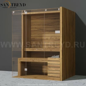 Effegibi SKY CORNER 45 SA55410022 Сауна. Мощность: 4,5 кВт макс. Размеры: длина 170 см, ширина 130 см. Отделка: осина термообработанная.